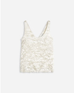 CRINKLED SATIN TANK