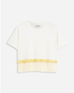 CROPPED T-SHIRT WITH EMBROIDERY