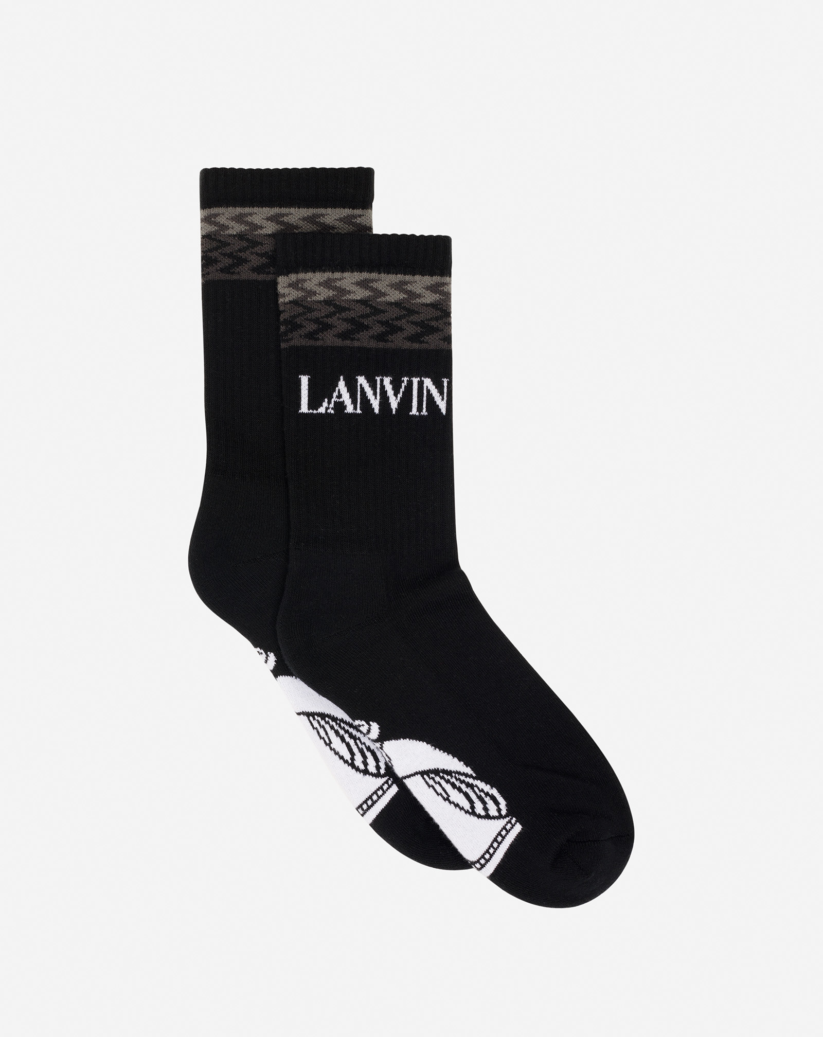 Lanvin Socks With Print in White for Men