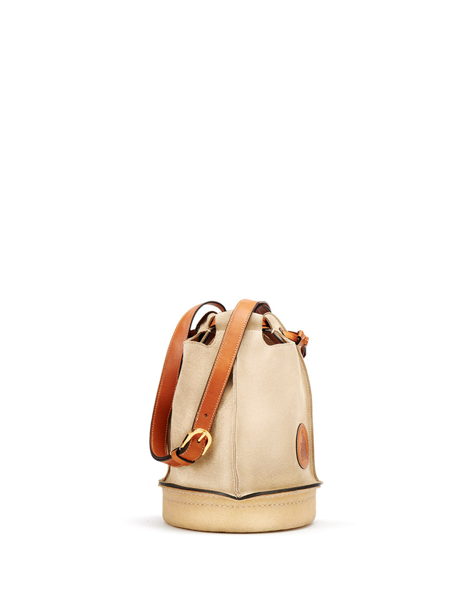 Lanvin Beige Large Asymmetric Bucket Bag Lanvin