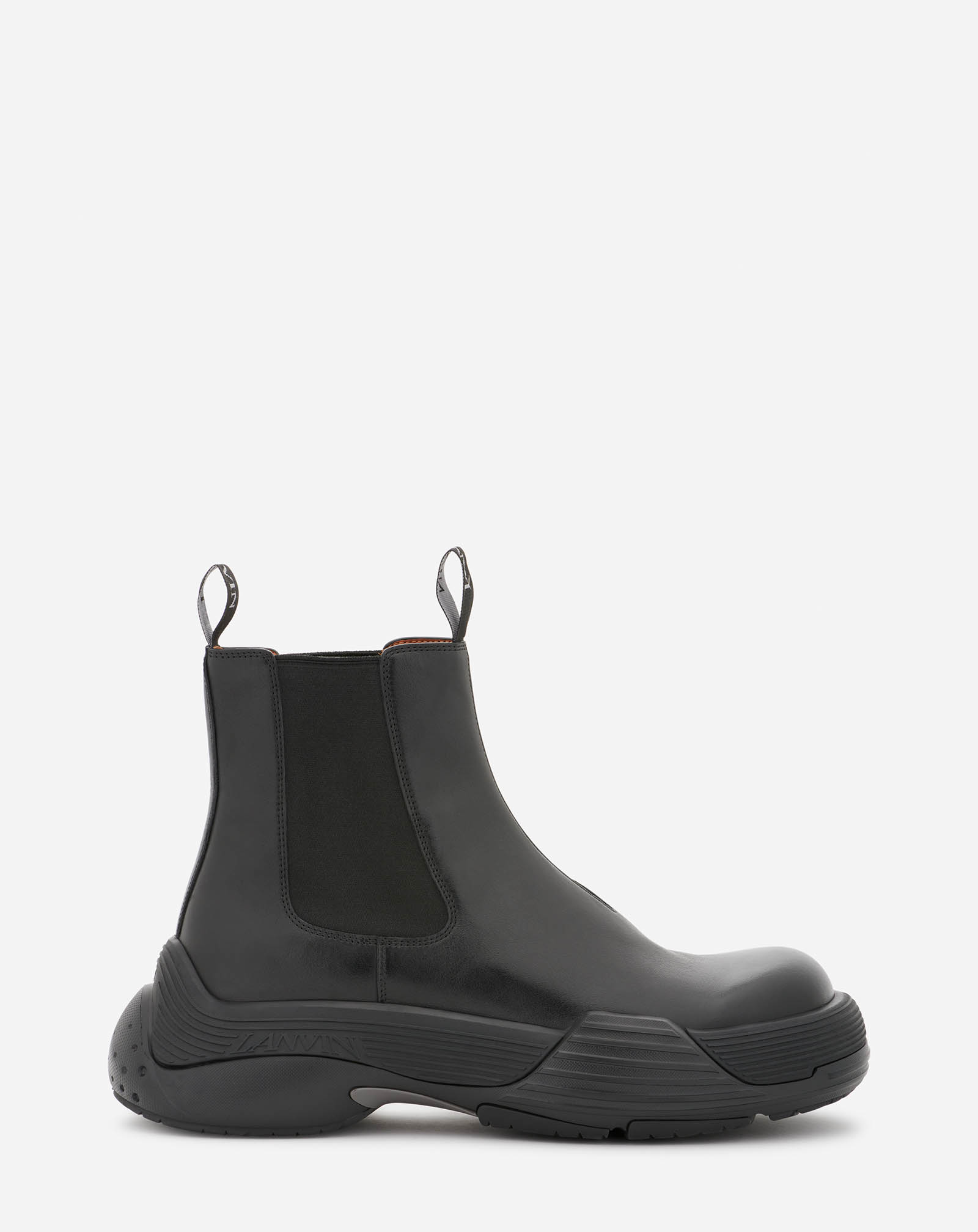 Lanvin Flash-x Bold Leather Boots For Men In Black