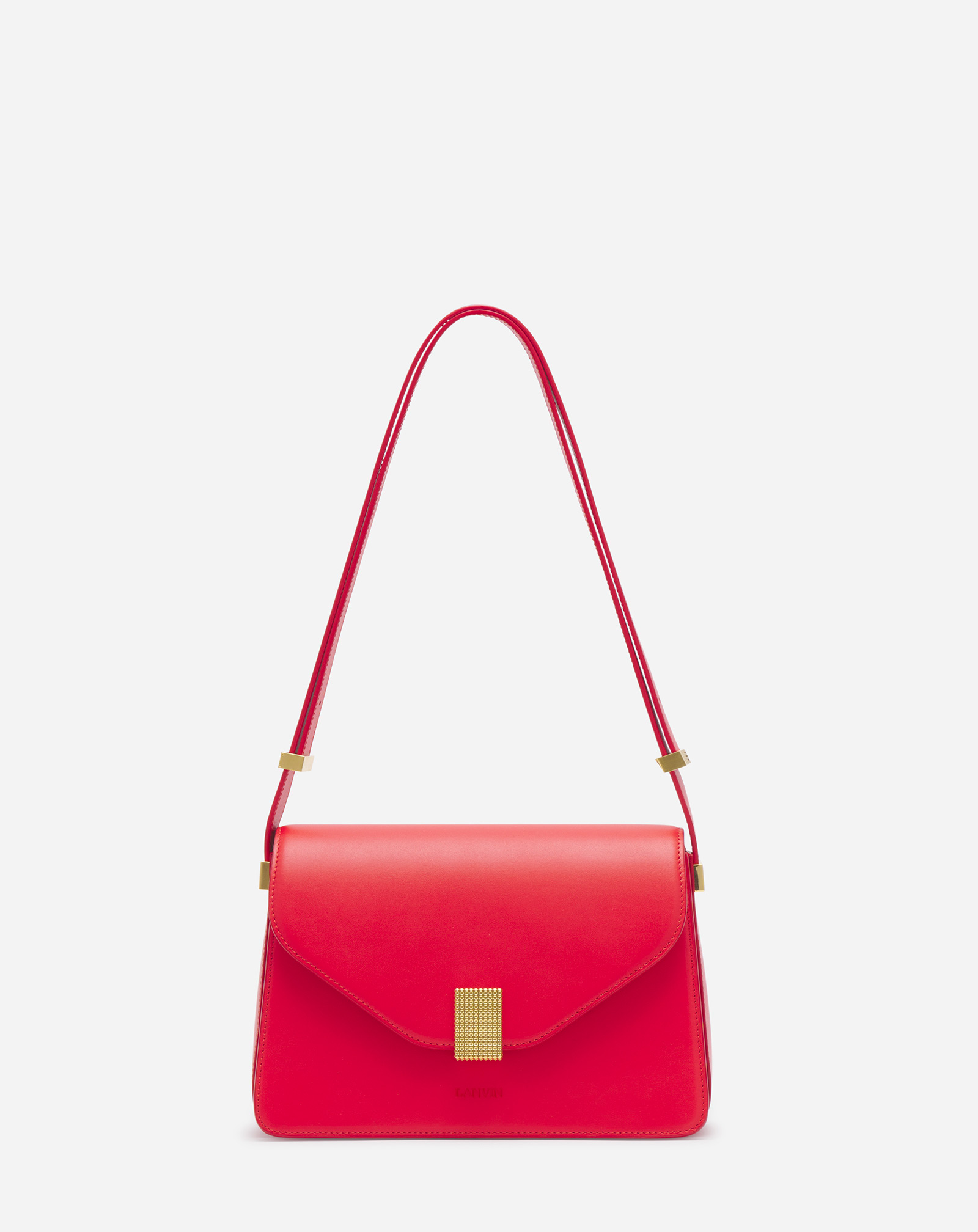 Lanvin Small Matte Leather Concerto Bag For Women In Red