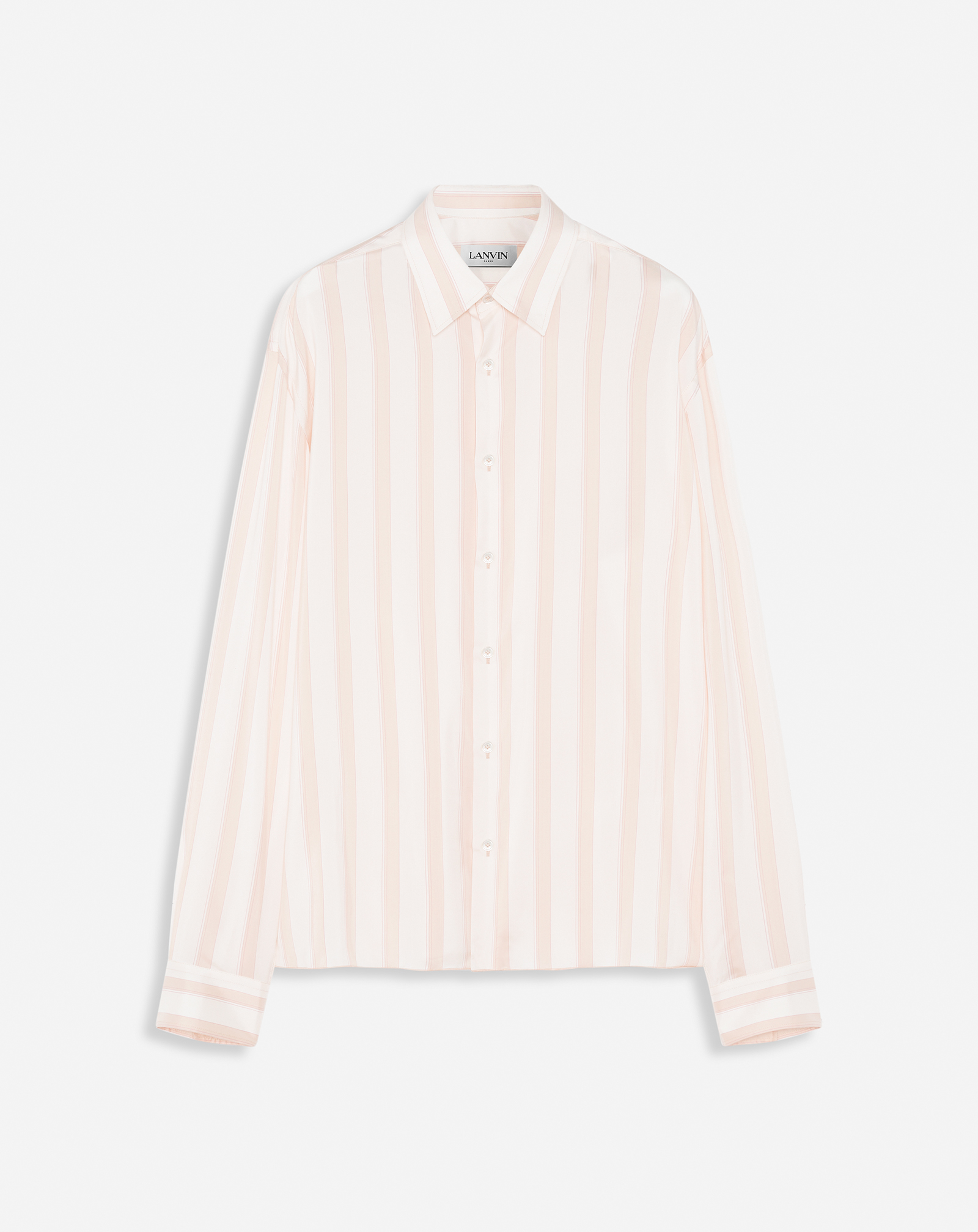 Lanvin Classic Striped Shirt For Men In Pink