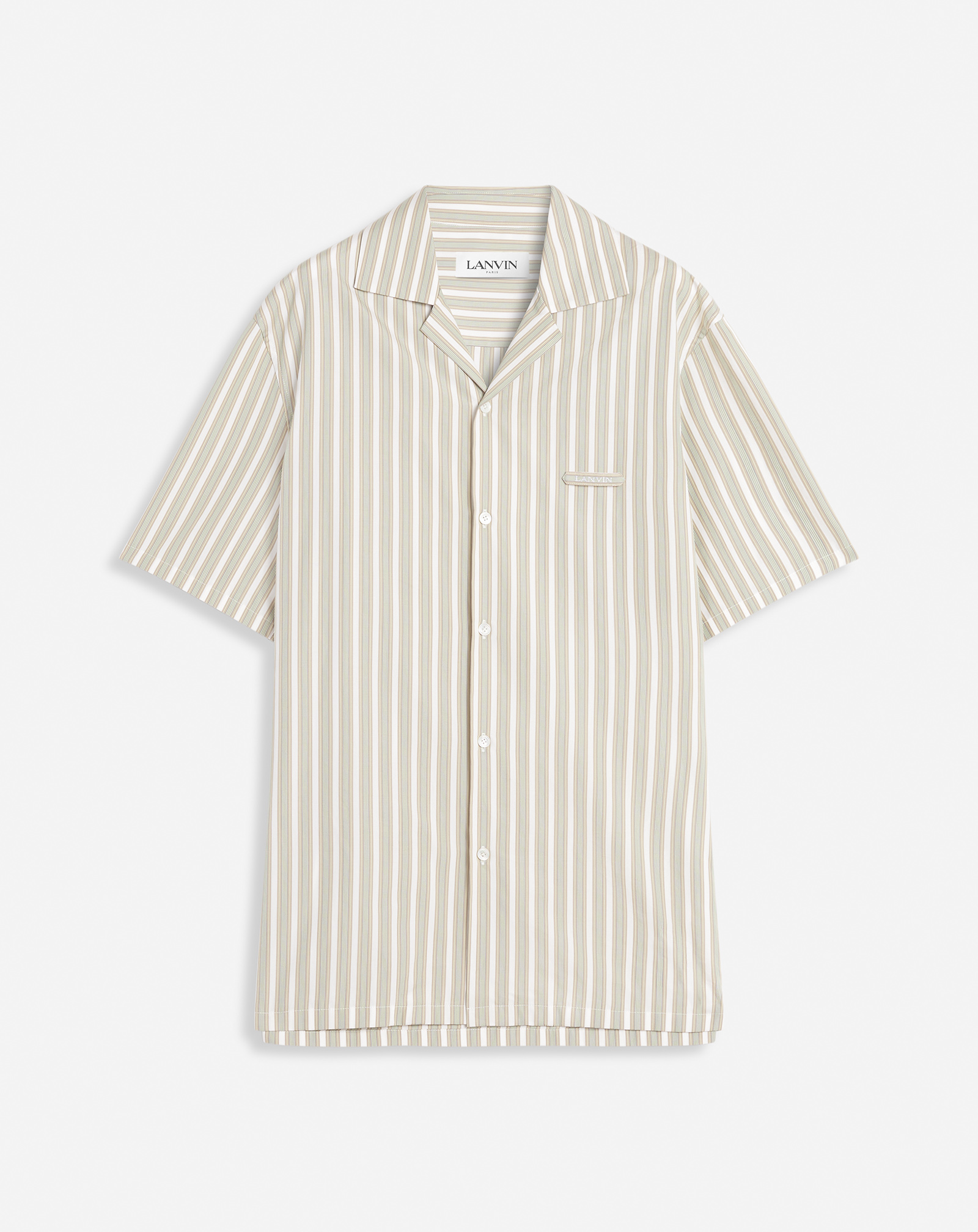 Lanvin Chemise Bowling À Rayures Pour Homme In Neutral