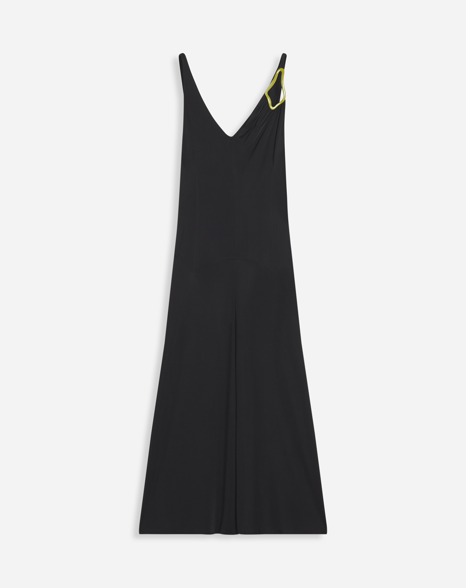 Lanvin Dressing Gown Midi Ligne A Sans Manches Pour Femme In Black