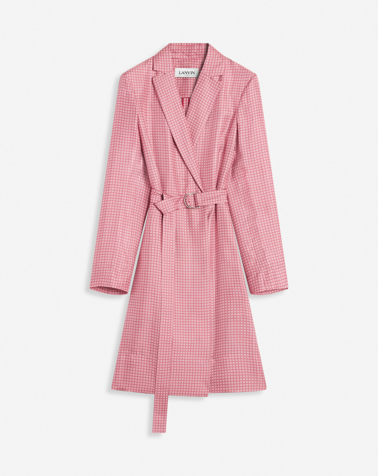 Lanvin Printed Midi Wrap Dress For Women In Pink