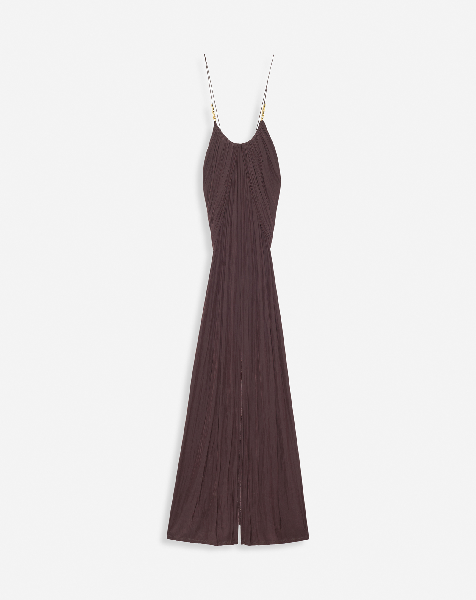 Lanvin Long Strappy Dress For Women In Brown