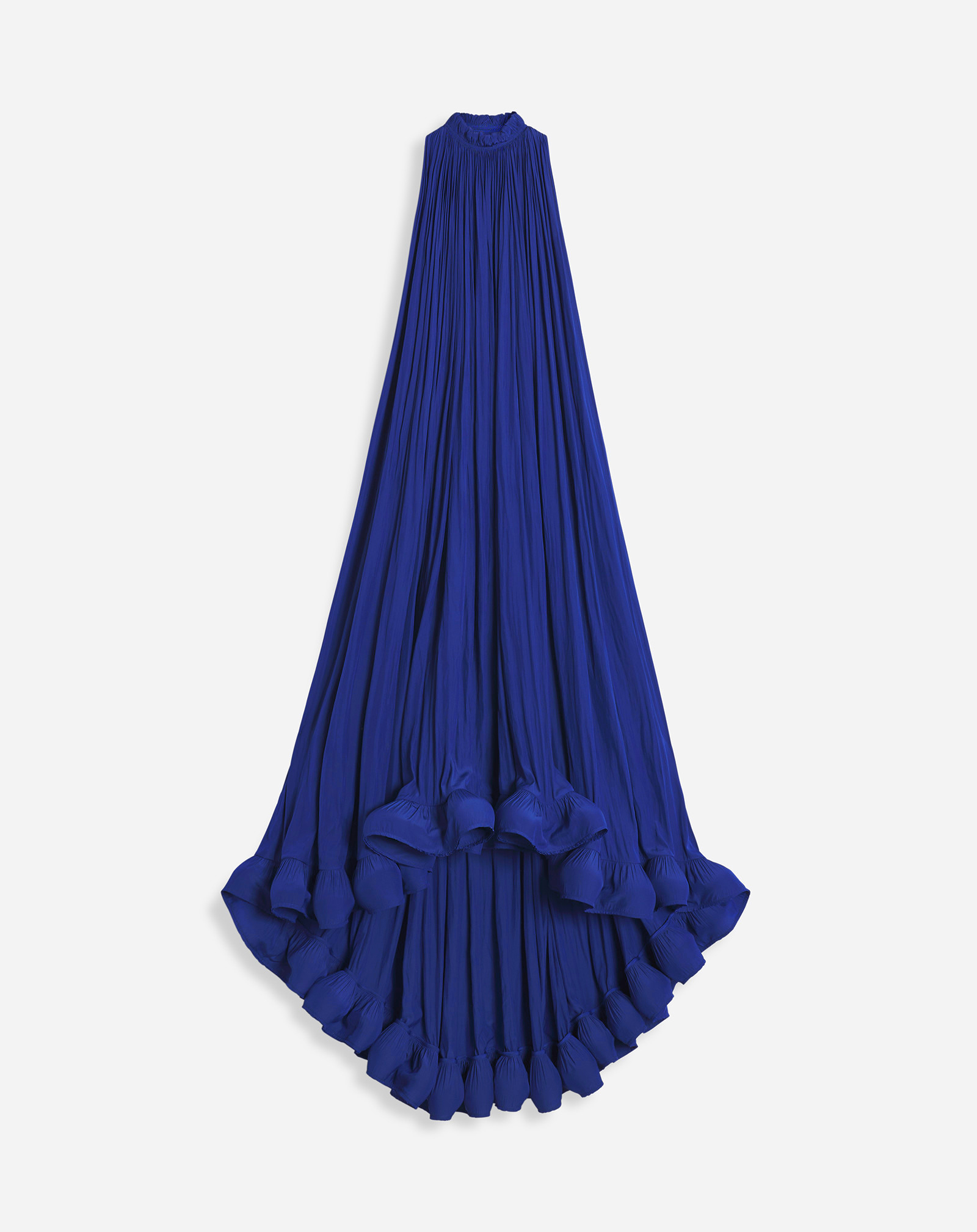 Lanvin Tribute Long Dress In Charmeuse For Women In Blue