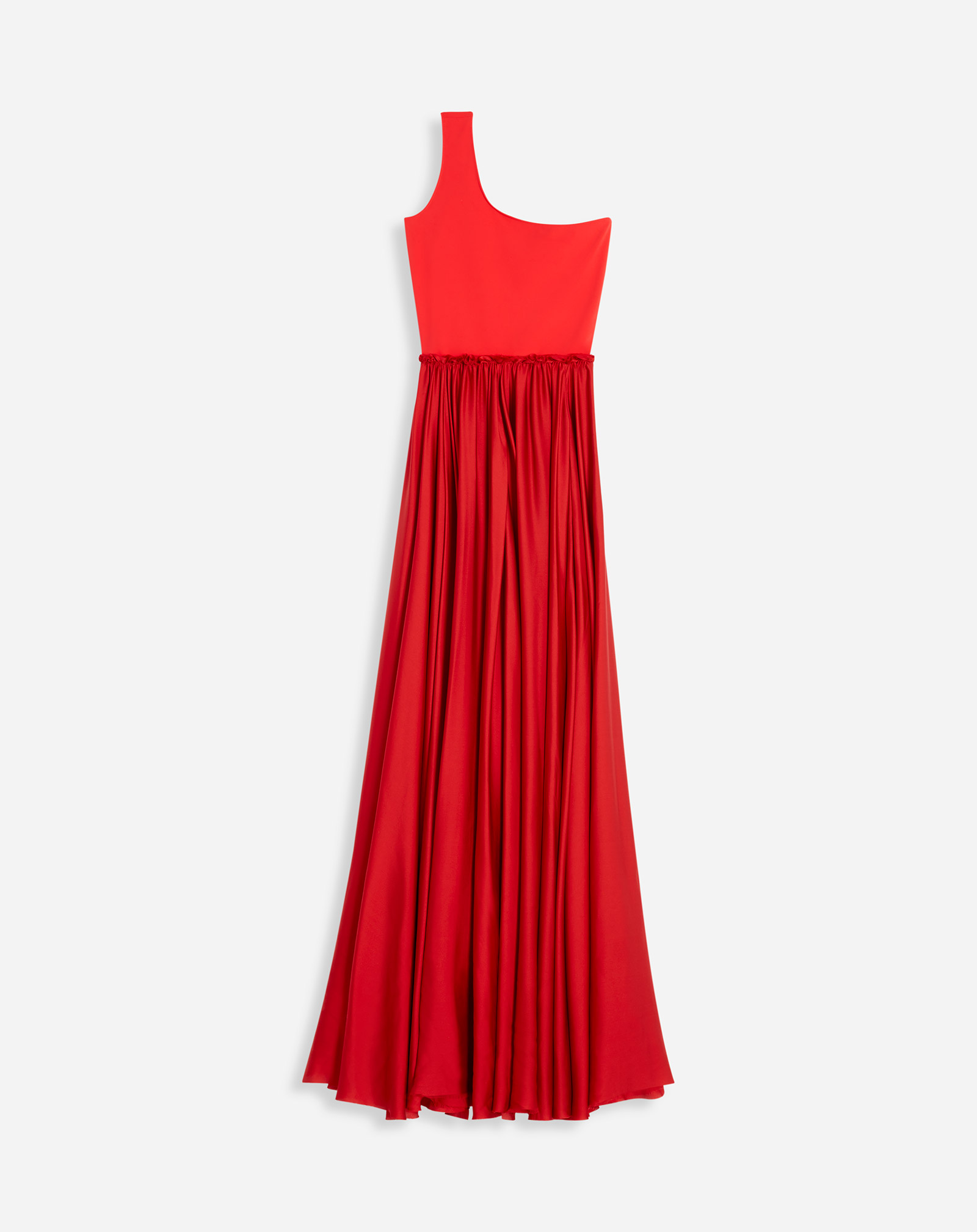 Lanvin Long Charmeuse Tribute Dress For Women In Red