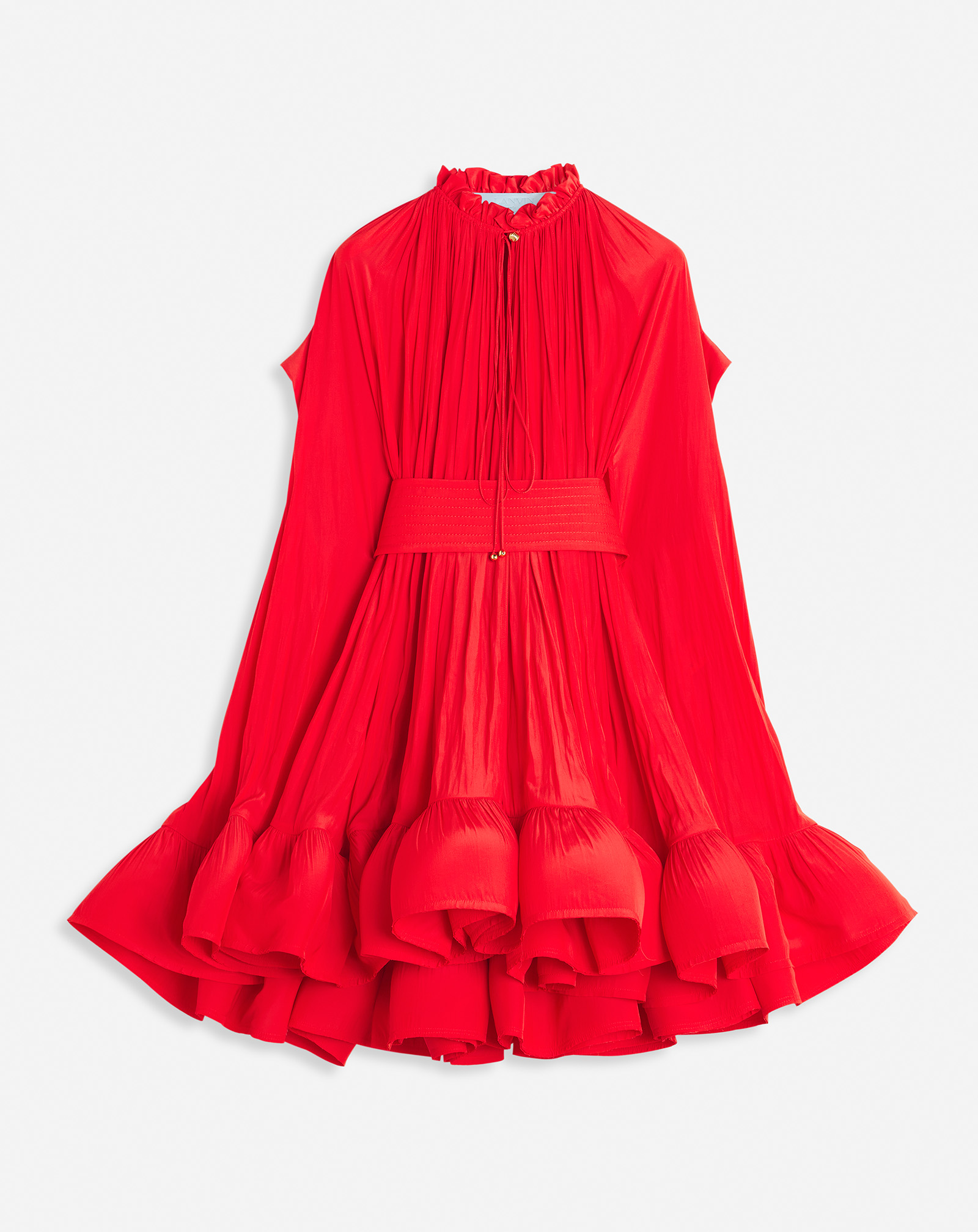 Lanvin Short Dress In Charmeuse For Women In Red