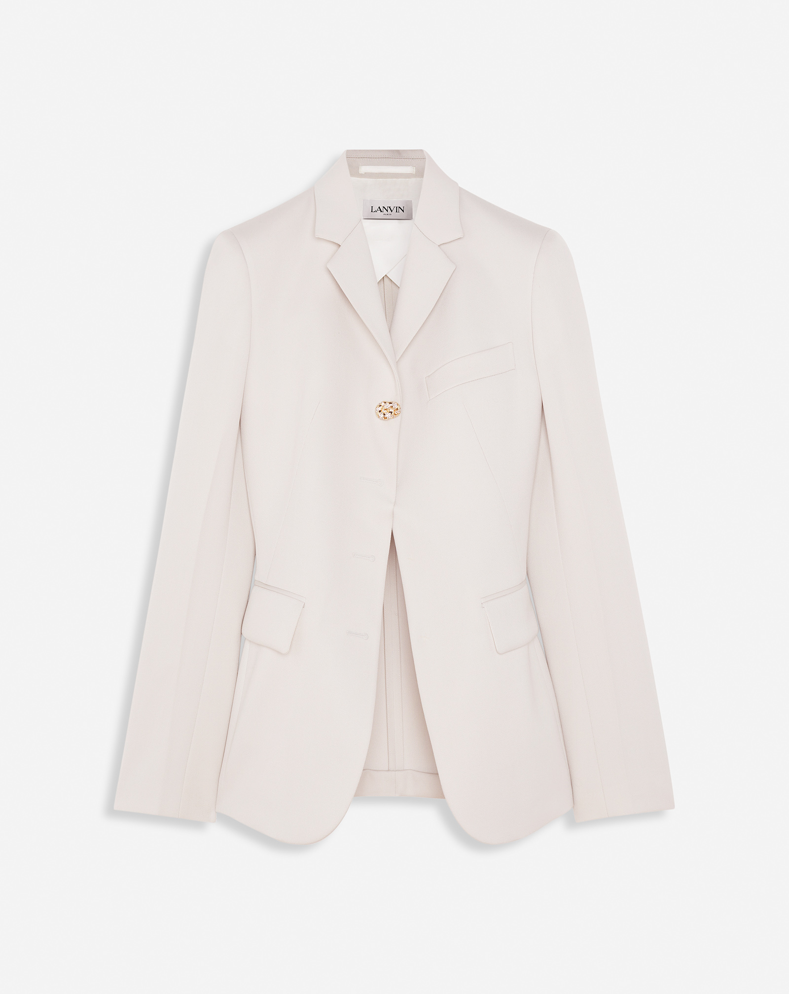 Lanvin Single-breasted Fitted Jacket For Women In Neutral