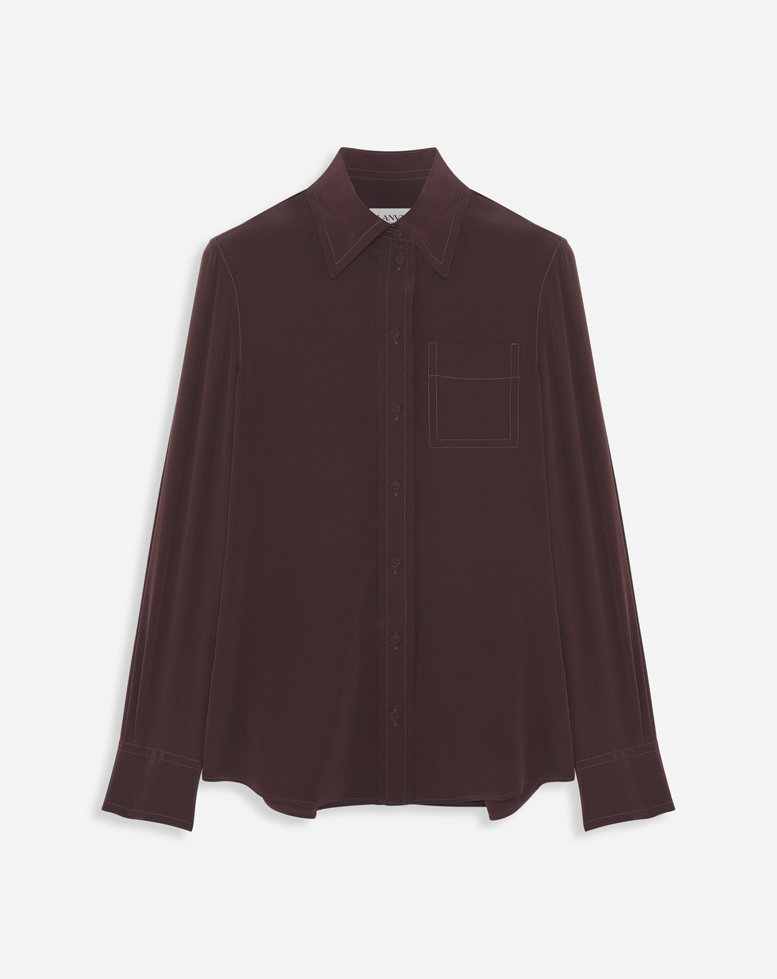 Lanvin Classic Crepe De Chine Shirt For Women In Red