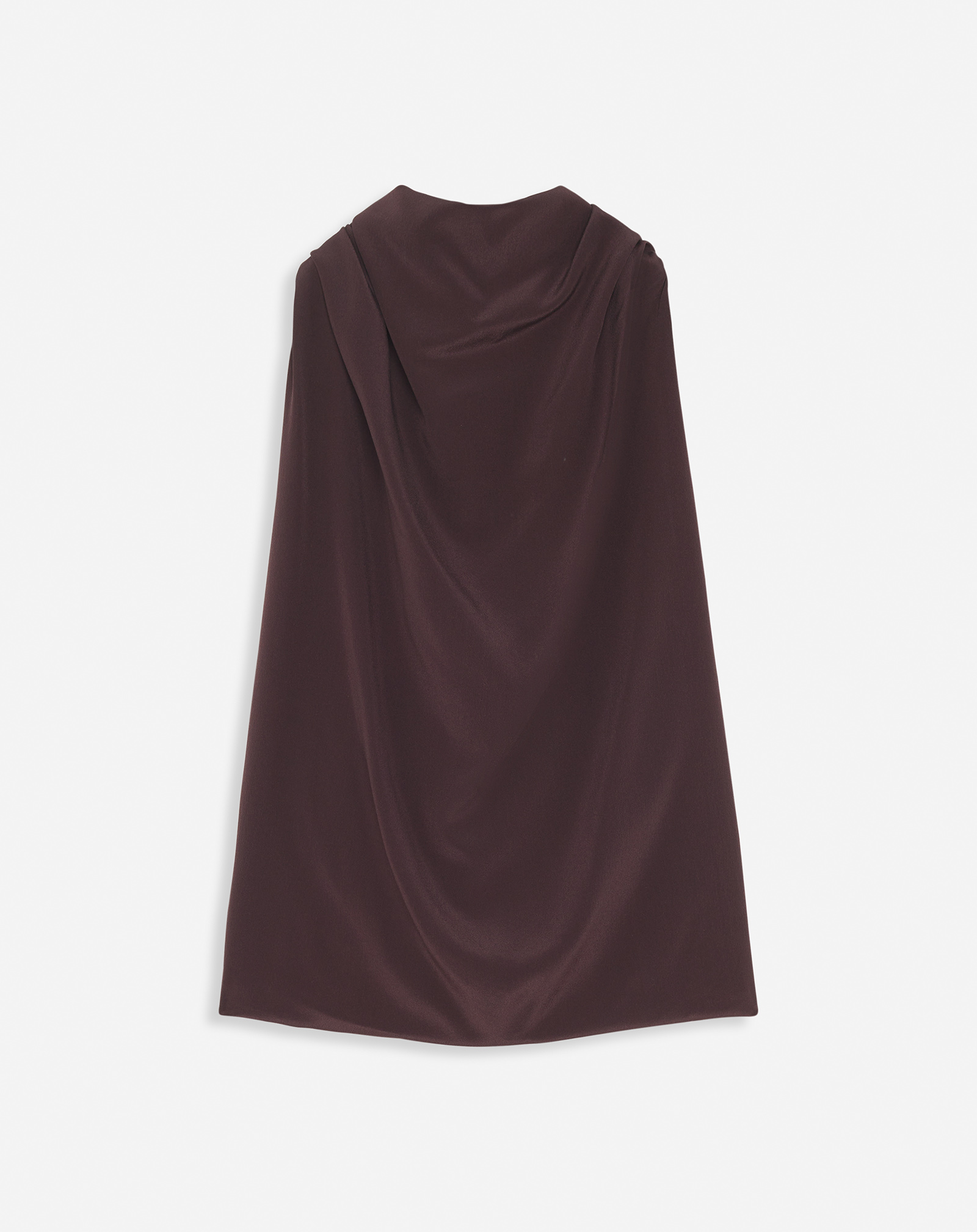 Lanvin Sleeveless Draped Top For Women In Brown