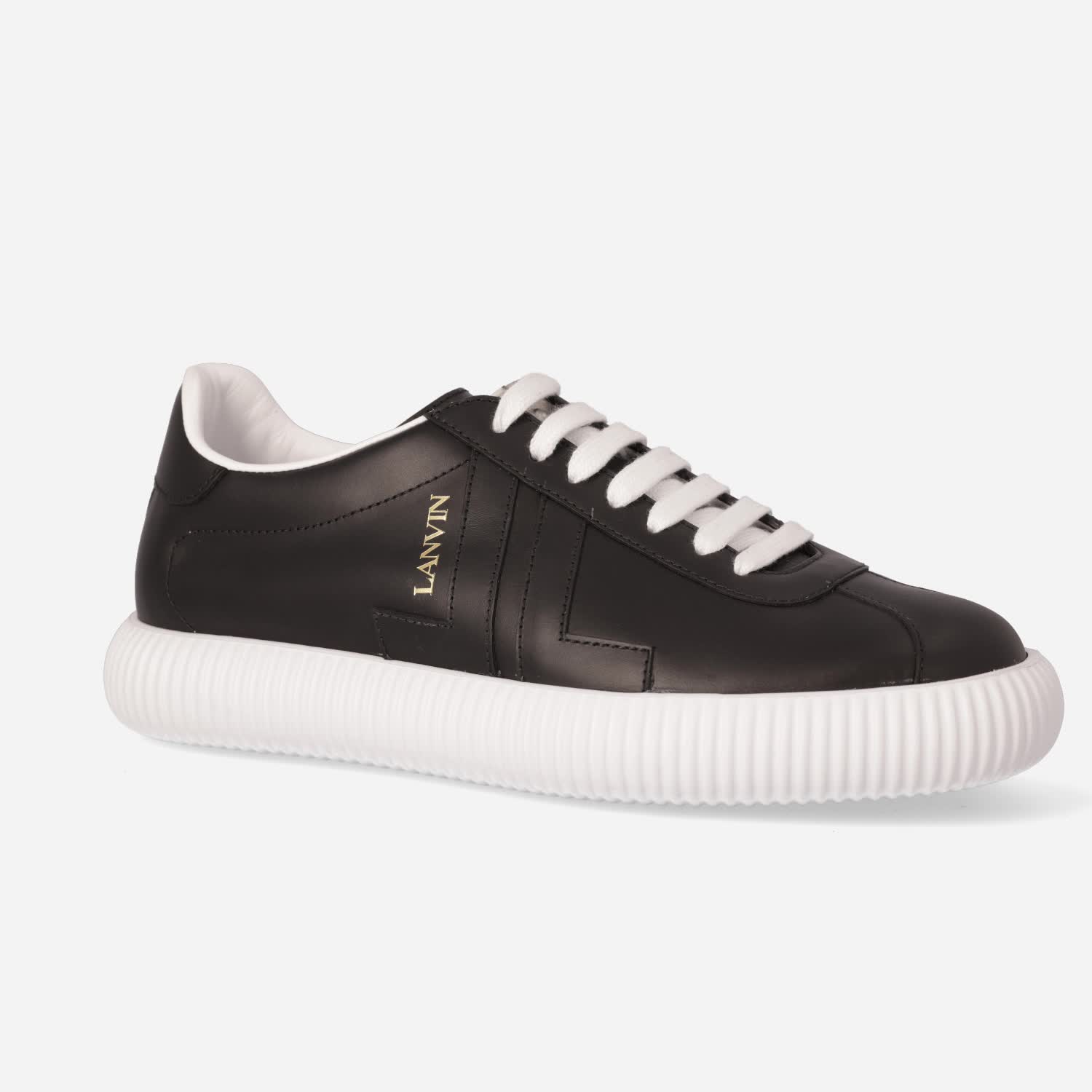 Leather Glen Arpège Sneakers Black | Lanvin