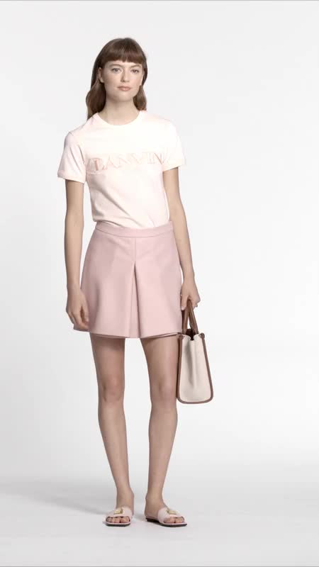 Mini Skirt With Front Slit Pink | Lanvin